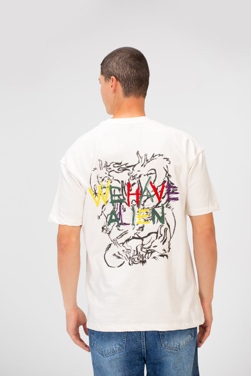 تي شيرت رجالي صيفي مطبوع عليه ميلتون بقصّة عادية وأكمام قصيرة ورقبة دائرية