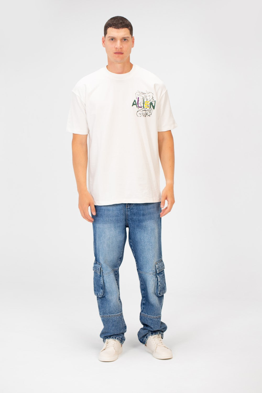 تي شيرت رجالي صيفي مطبوع عليه ميلتون بقصّة عادية وأكمام قصيرة ورقبة دائرية