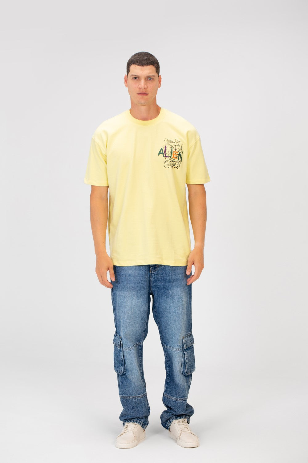 تي شيرت رجالي صيفي مطبوع عليه ميلتون بقصّة عادية وأكمام قصيرة ورقبة دائرية