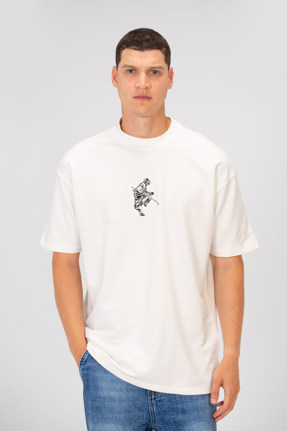 تي شيرت رجالي صيفي مطبوع عليه ميلتون برقبة دائرية وأكمام نصفية وقصّة عادية