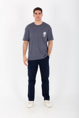 Mens Oversized Printed T-shirt On The Front And Back With Short Sleeves