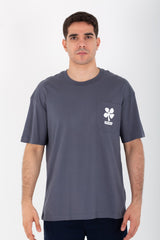 Mens Oversized Printed T-shirt On The Front And Back With Short Sleeves