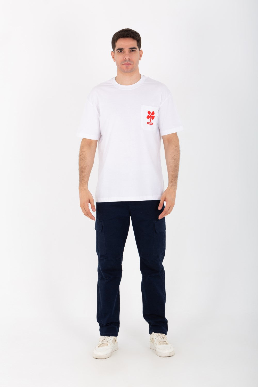 Mens Oversized Printed T-shirt On The Front And Back With Short Sleeves