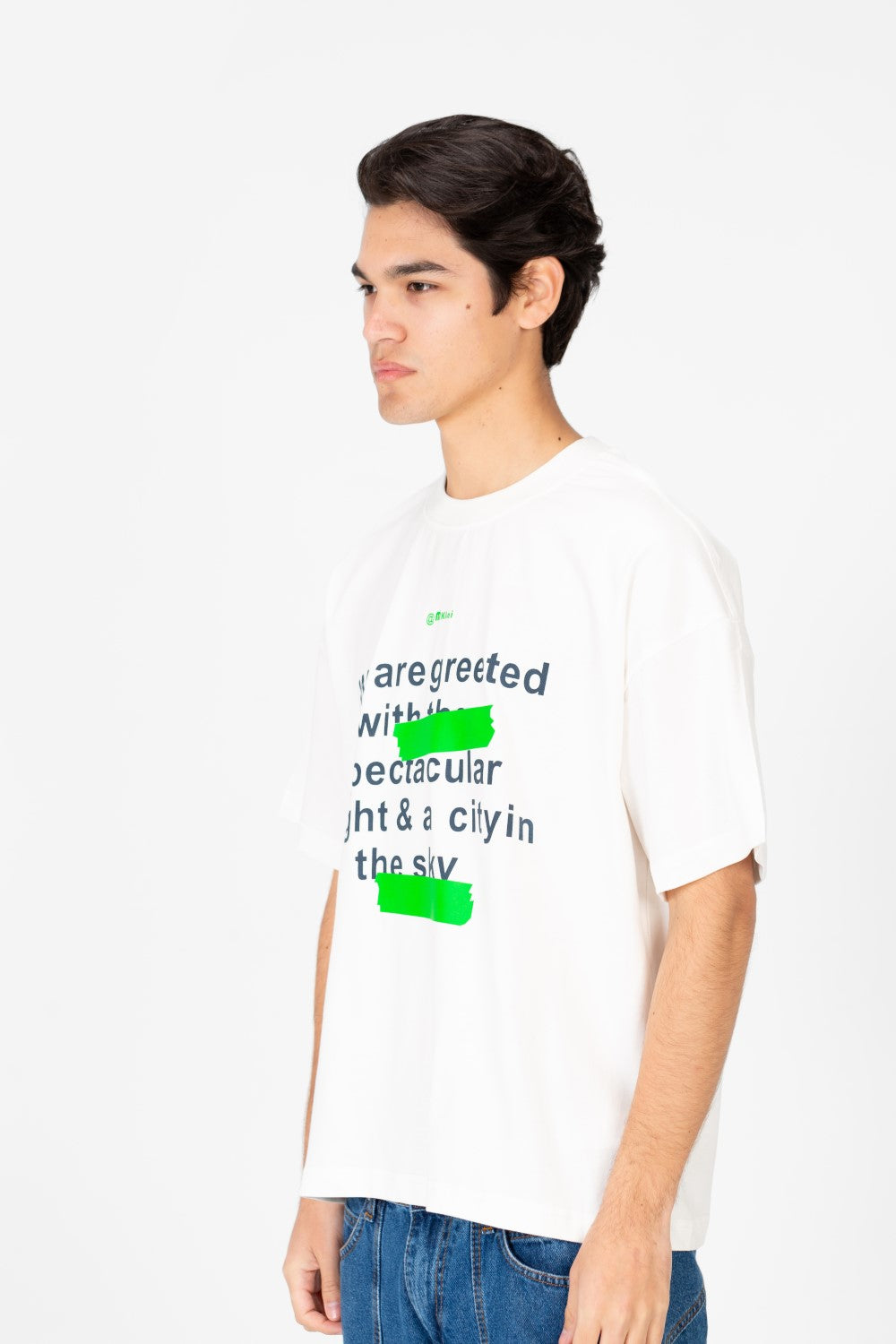 Men's Oversized Crew Neck Printed T-Shirt