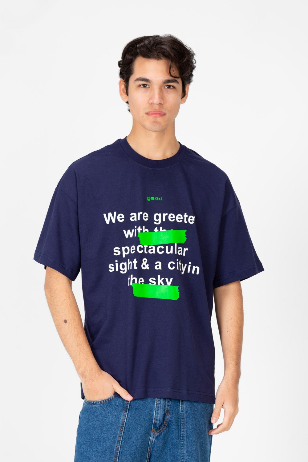 Men's Oversized Crew Neck Printed T-Shirt