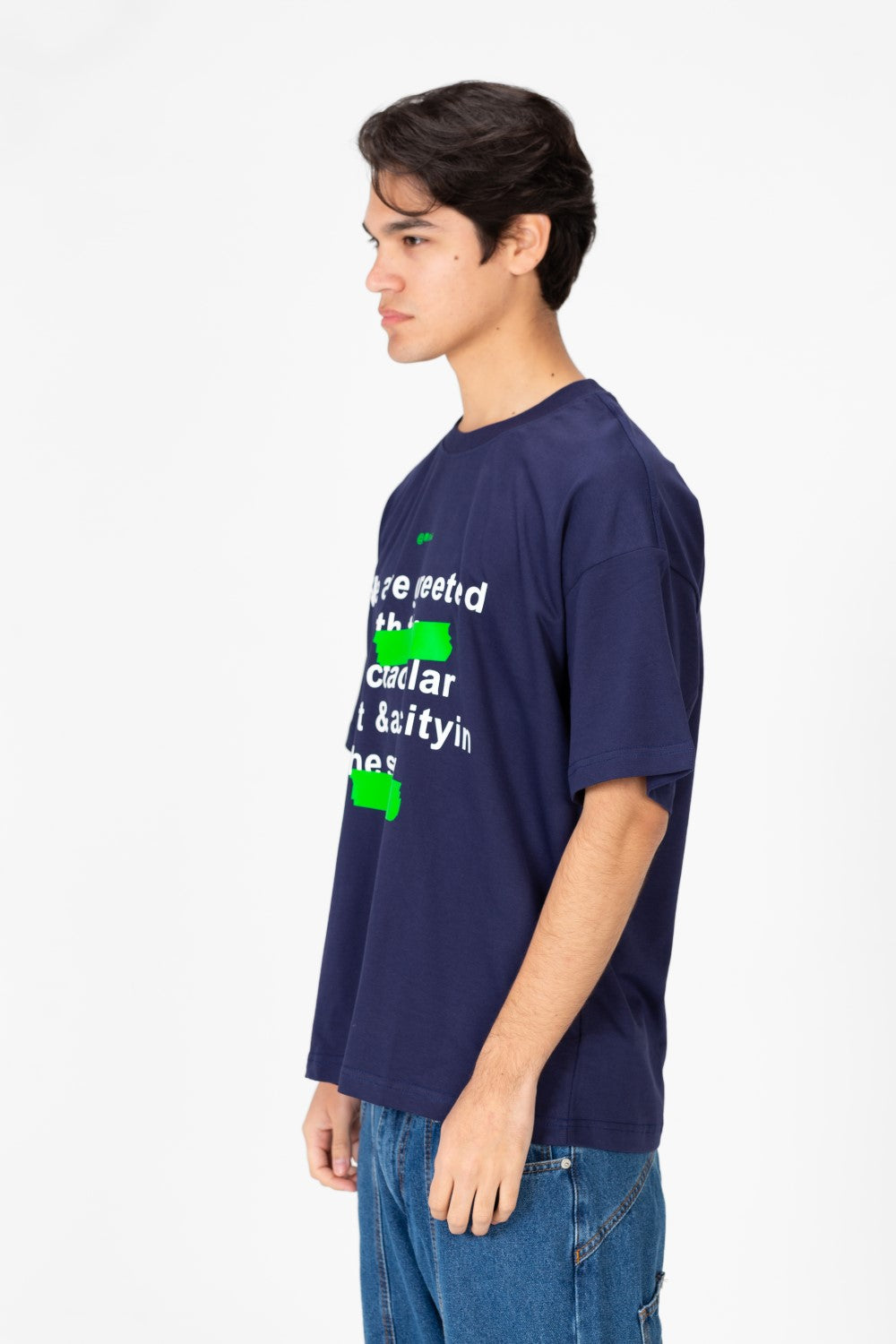 Men's Oversized Crew Neck Printed T-Shirt