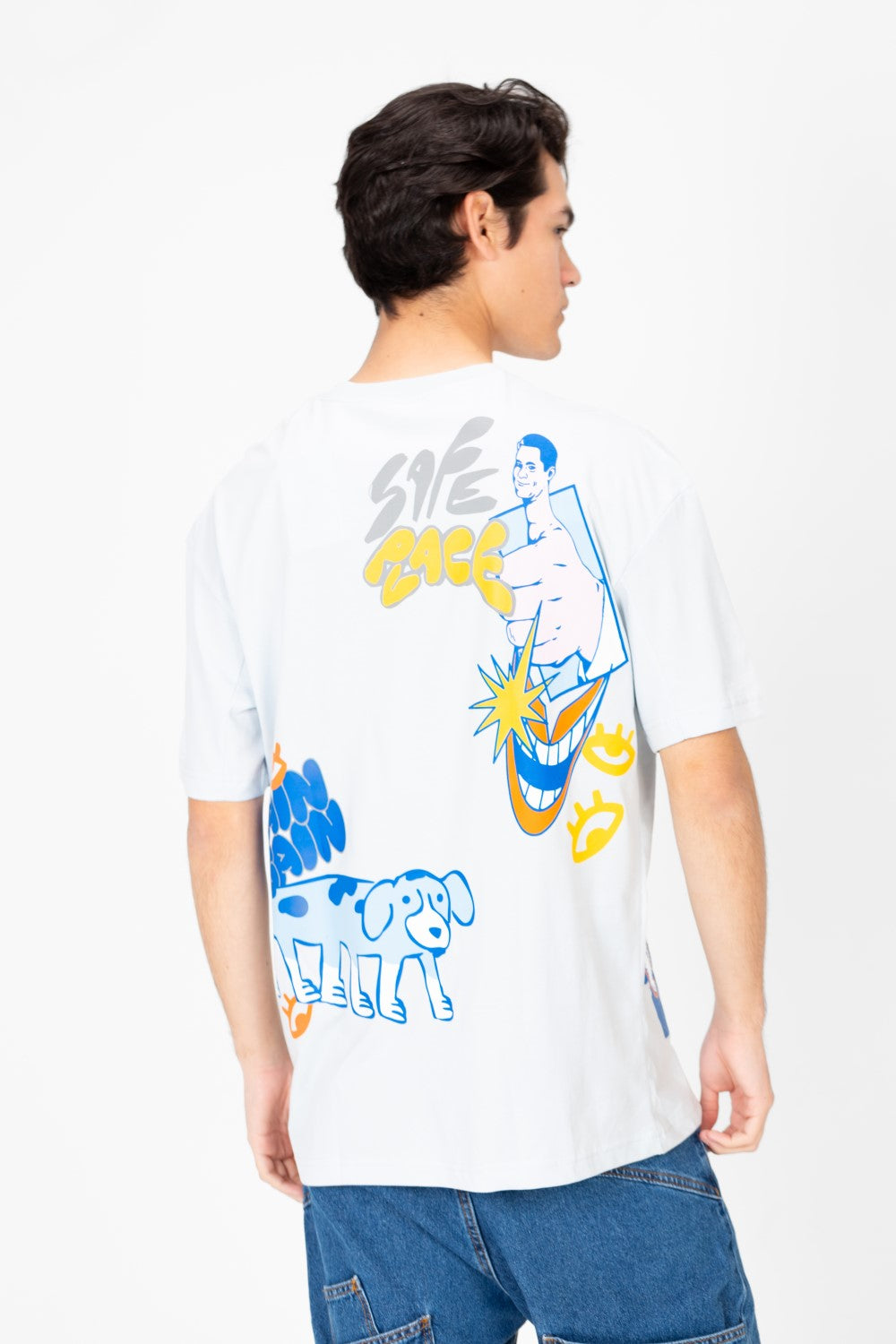 Men's Oversized Printed Crew Neck T-Shirt