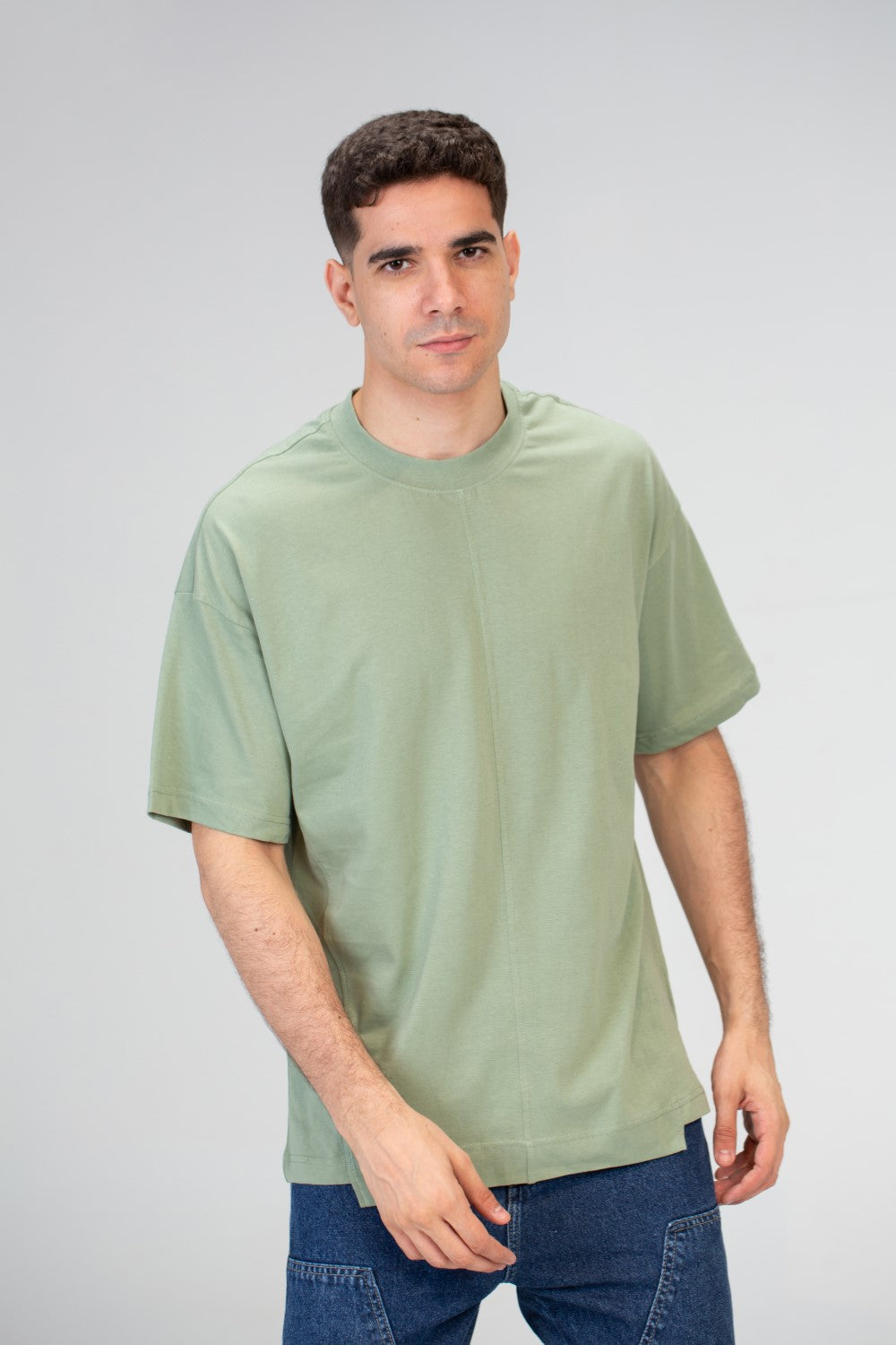 Mens Oversize Short sleeves T-shirt With Round Neck And Milton material
