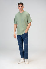 Mens Oversize Short sleeves T-shirt With Round Neck And Milton material