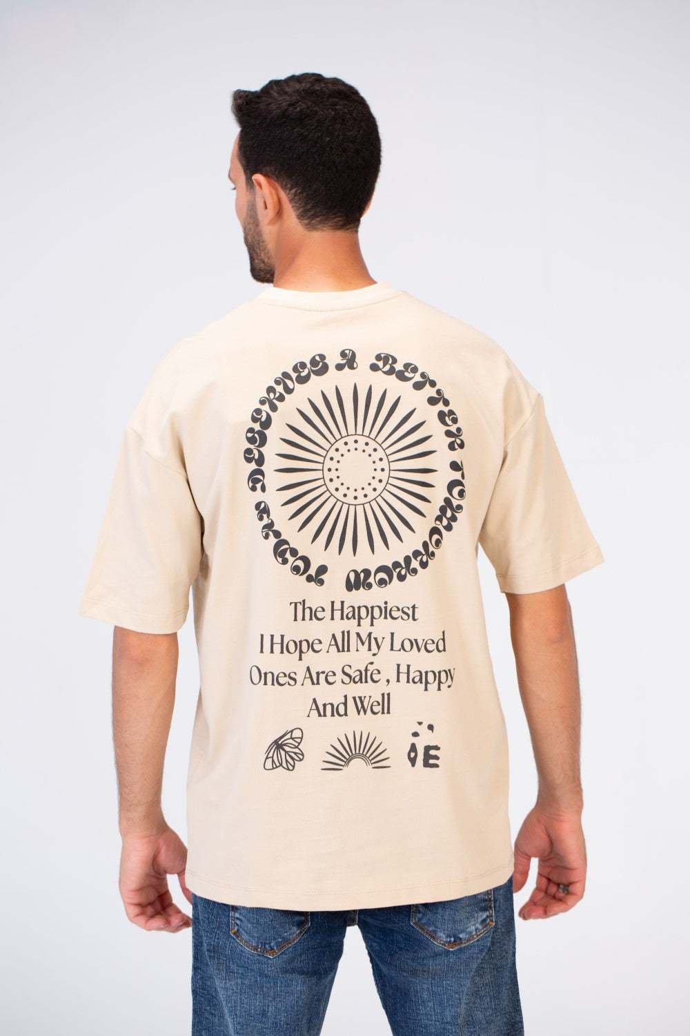 Mens Oversize Printed Half Sleeve T-shirt With Comfortable Cotton Material