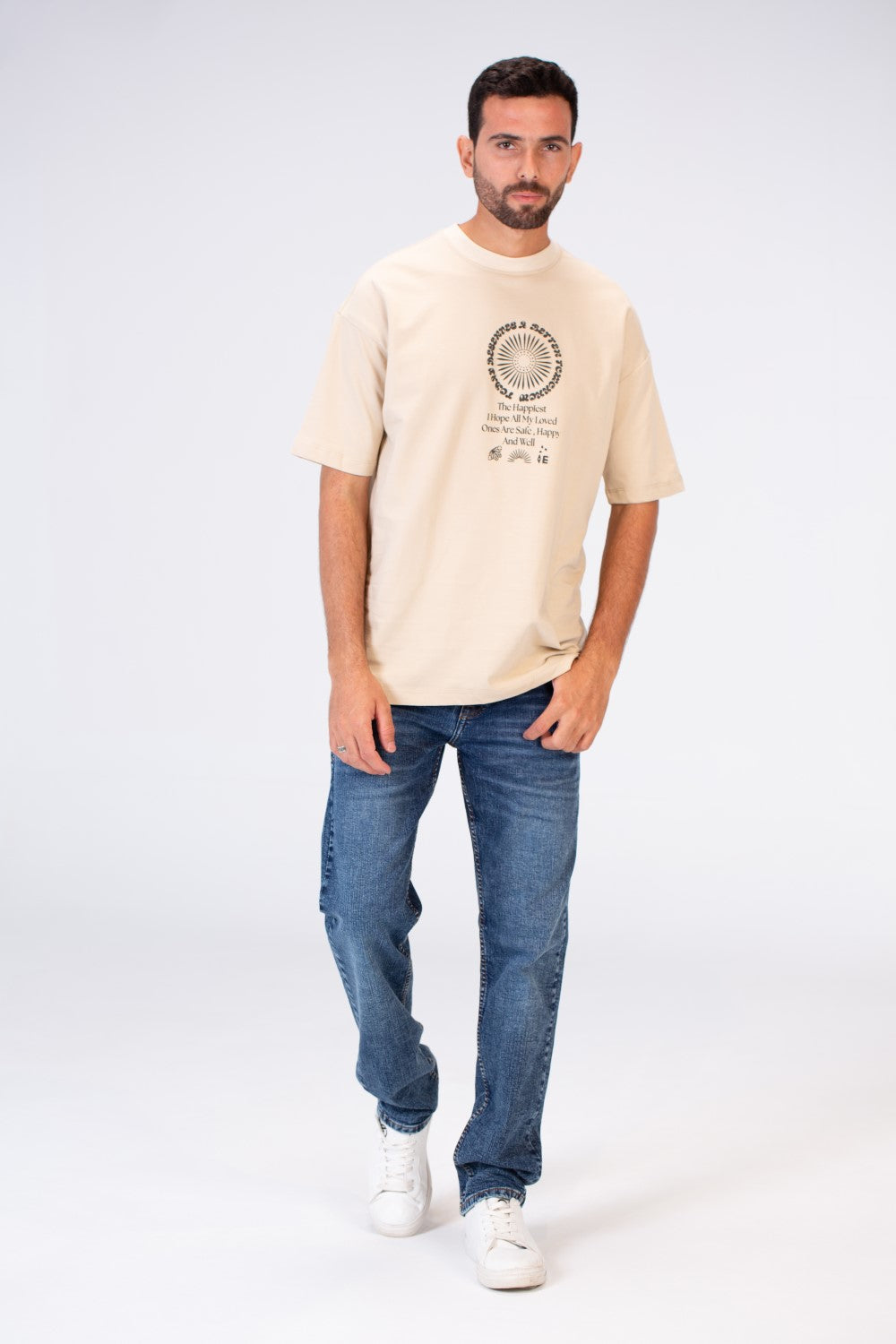 Mens Oversize Printed Half Sleeve T-shirt With Comfortable Cotton Material