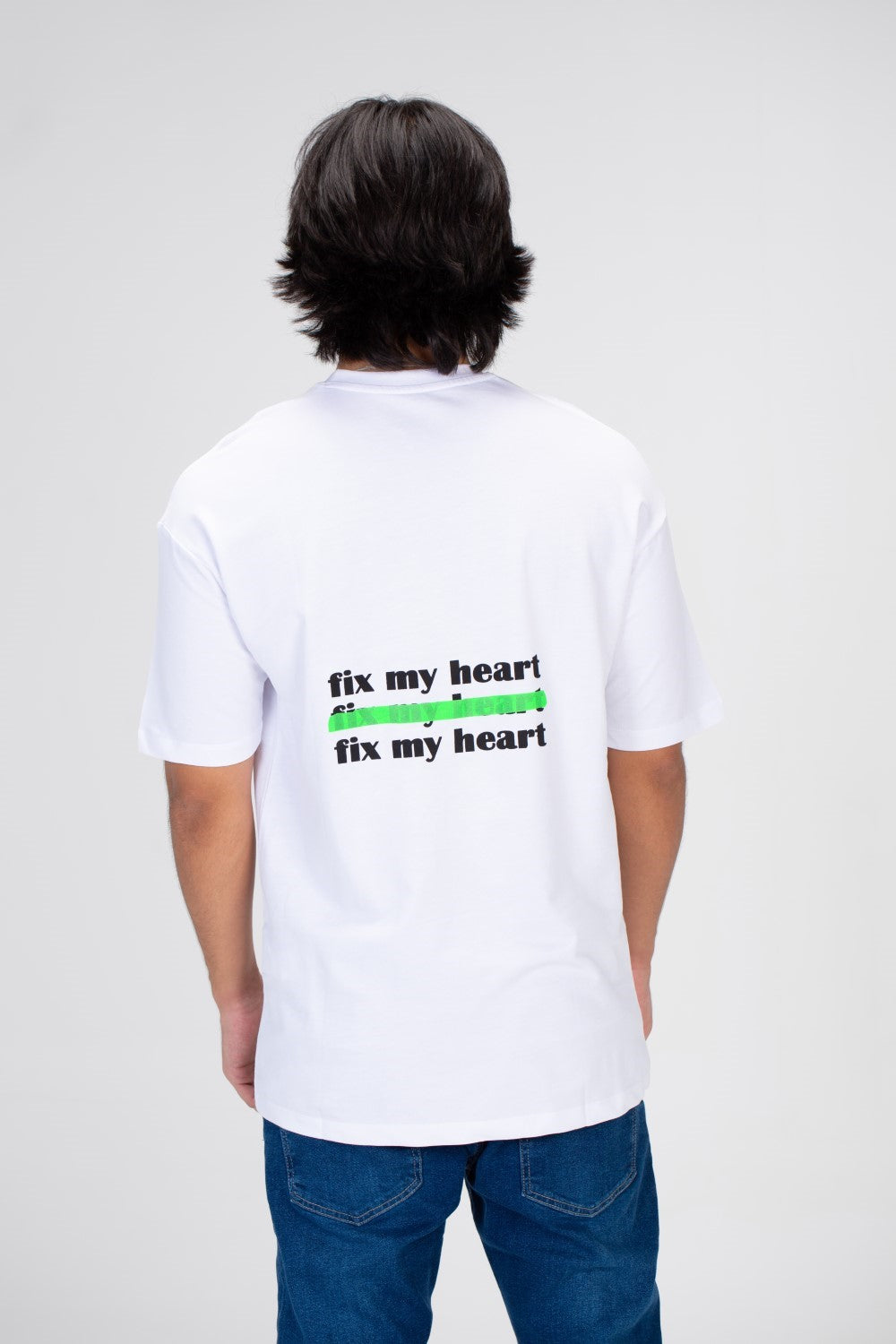 Men's printed Oversized T-shirt With Short Sleeves Made Of Summer Melton Material