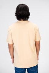 Men's Oversize T-shirt With A Round Neck And A Print At The Neck