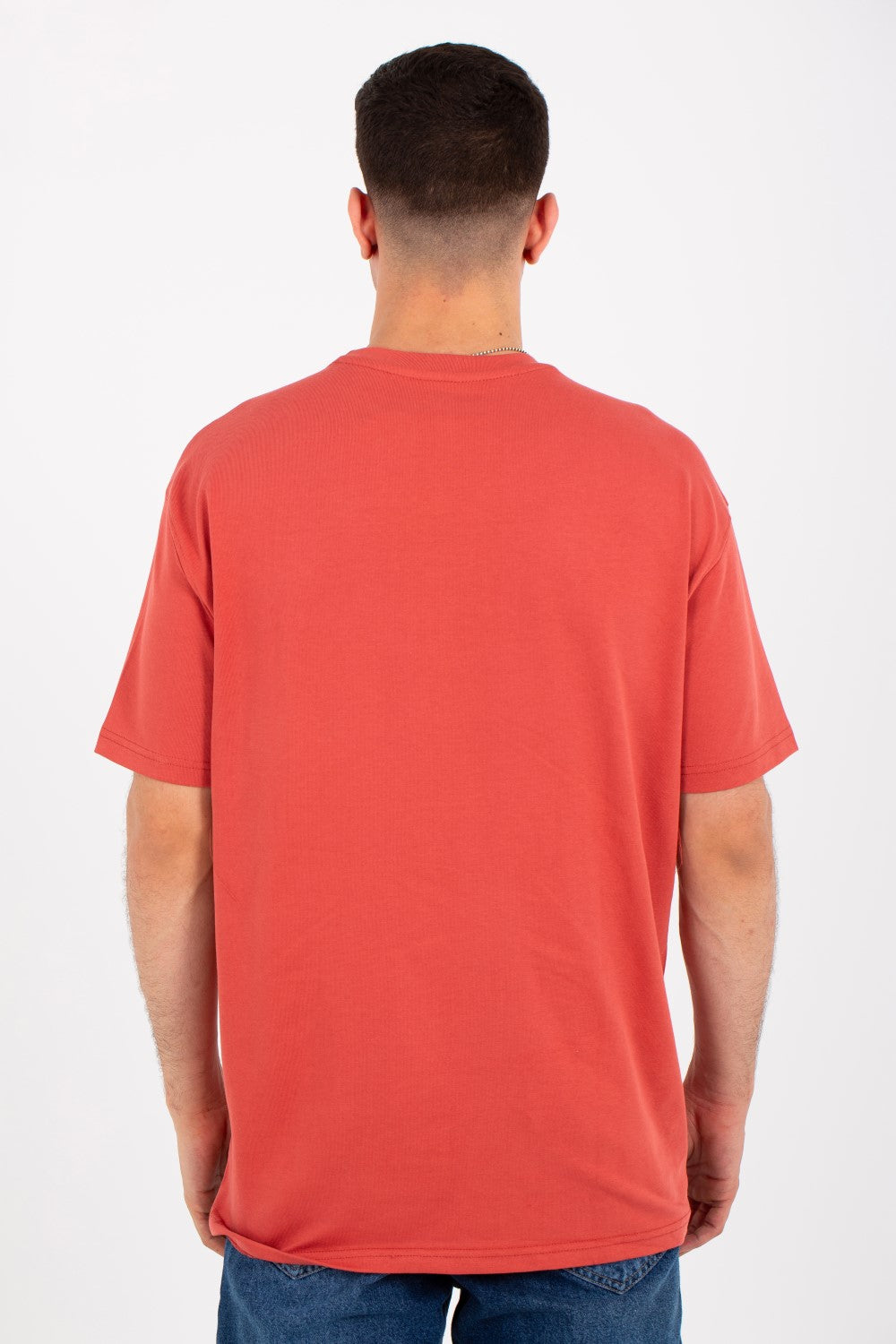 Mens Oversize Round T-shirt With Tomato Print On The Front
