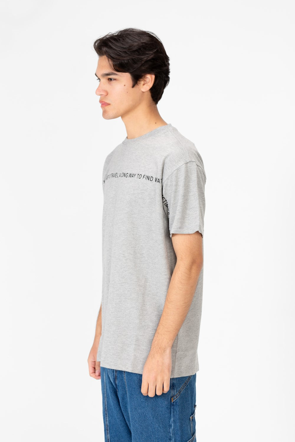Men's Oversized Half Sleeves T-shirt With Front Text Print