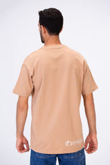 Men's Oversized Round Neck T-shirt Printed On The Front And Back