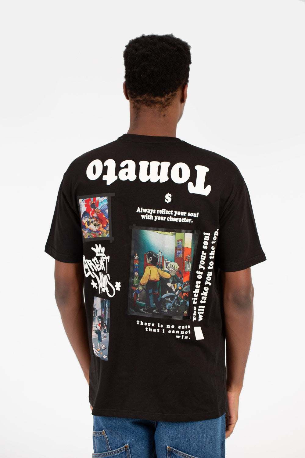 Men's Tomato Oversized Graphic Print T-Shirt