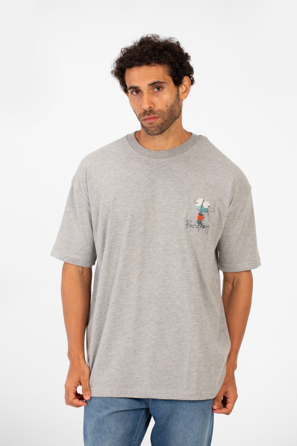 Men's Oversized Crew Neck Graphic Print Short Sleeve T-shirt