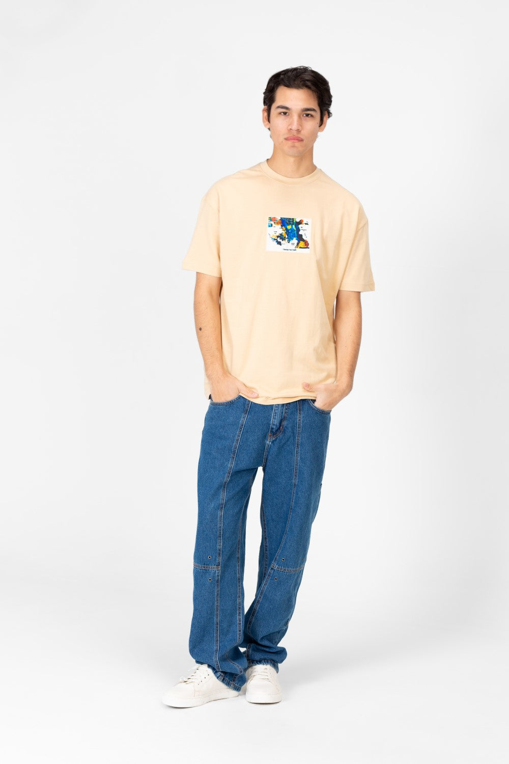 Men's Van Gogh Print Oversized Half Sleeve T-Shirt