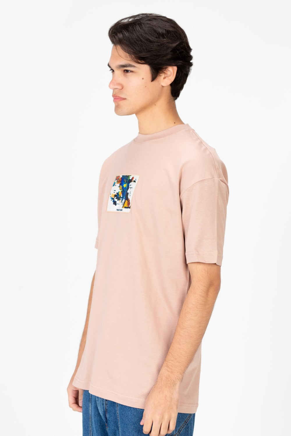 Men's Van Gogh Print Oversized Half Sleeve T-Shirt