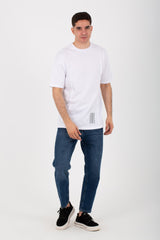 Mens Round Neck Oversize T-shirt With Short Sleeves And A Trendy Cut