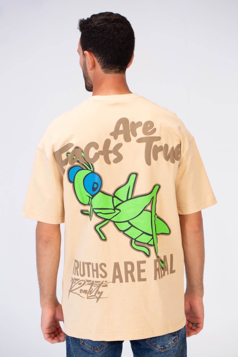 Mens Oversize Round Neck Printed T-shirt With Summer Melton Material