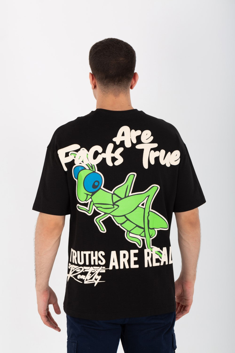 Mens Oversize Round Neck Printed T-shirt With Summer Melton Material