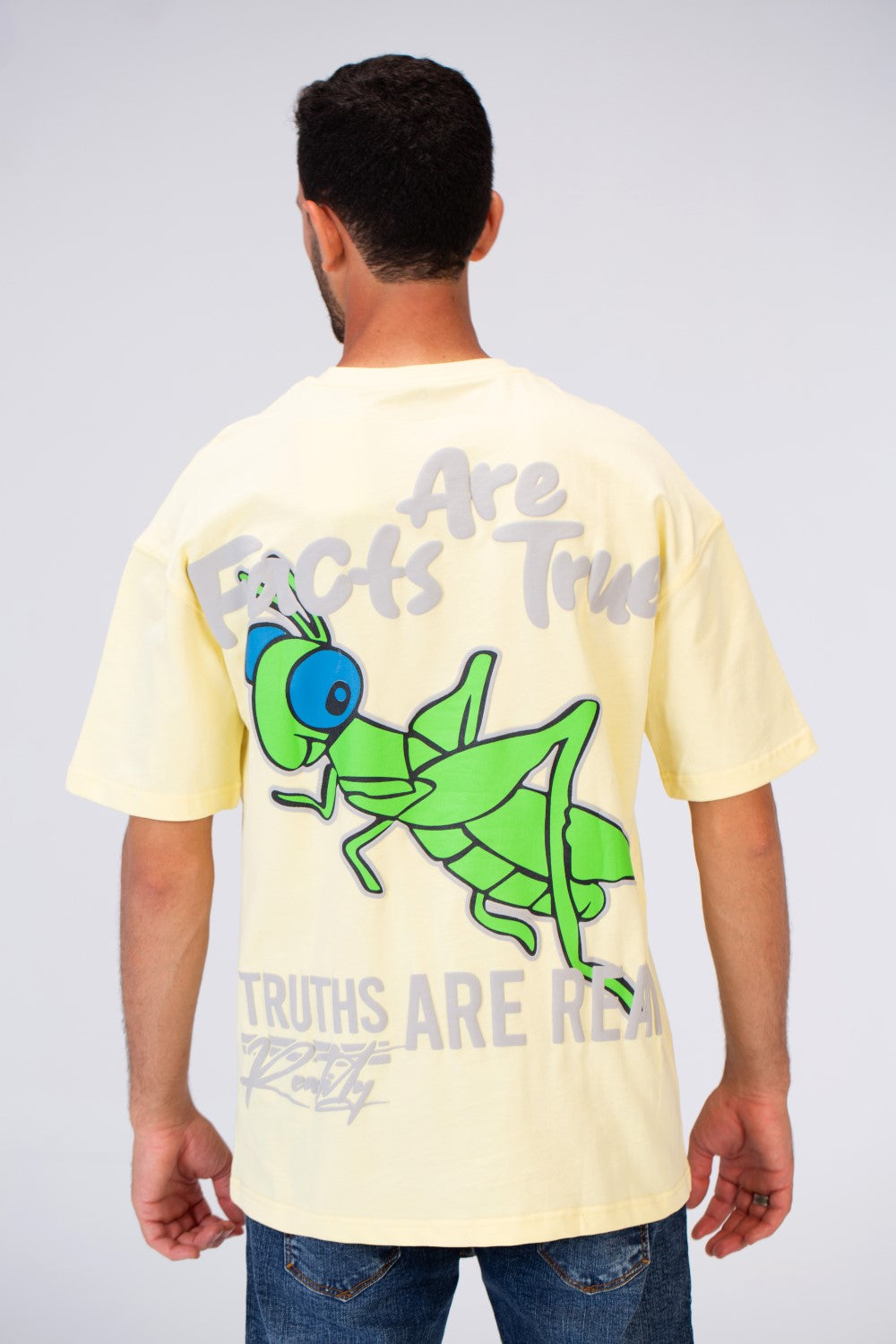 Mens Oversize Round Neck Printed T-shirt With Summer Melton Material