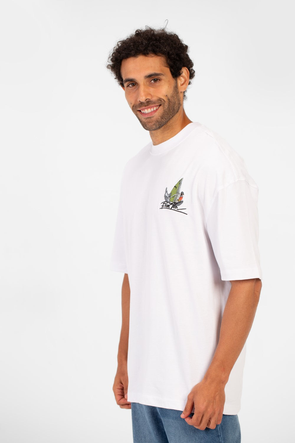 Men's Summer Graphic Print Oversized Round Neck Short Sleeve T-Shirt