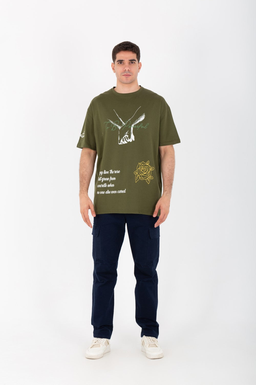 Mens Oversize Half Sleeve T-shirt Made Of High Quality Summer Melton Material