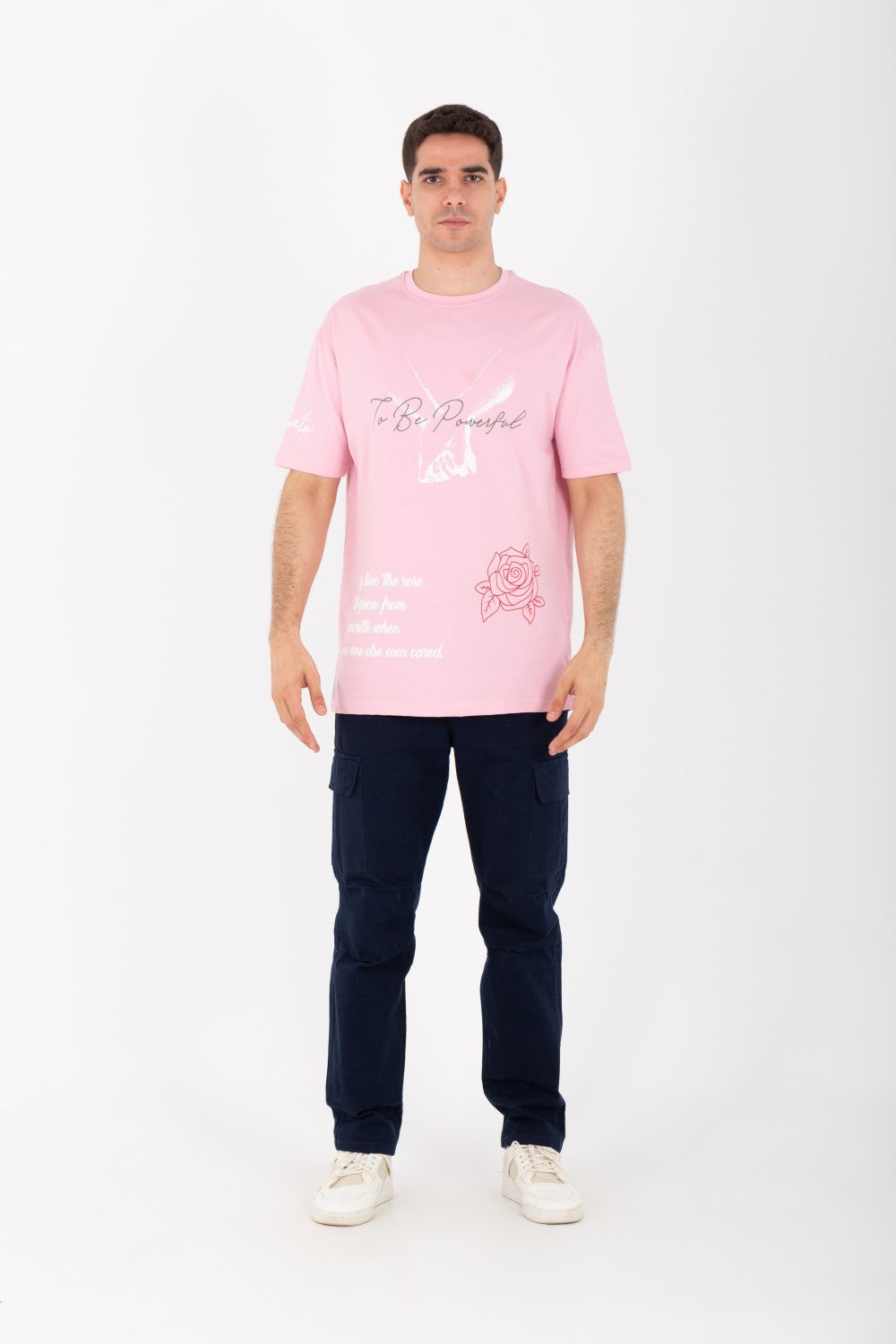 Mens Oversize Half Sleeve T-shirt Made Of High Quality Summer Melton Material