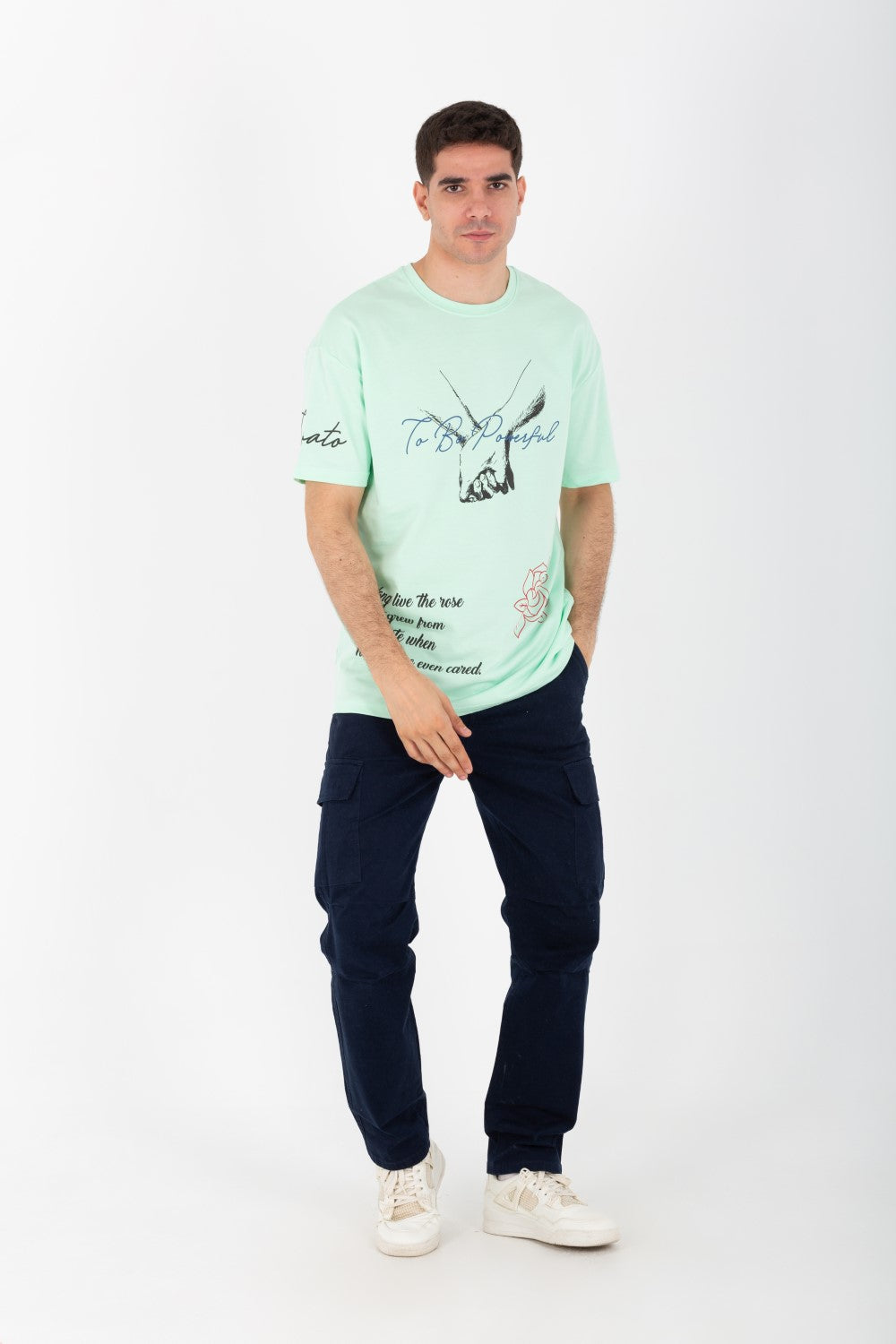 Mens Oversize Half Sleeve T-shirt Made Of High Quality Summer Melton Material