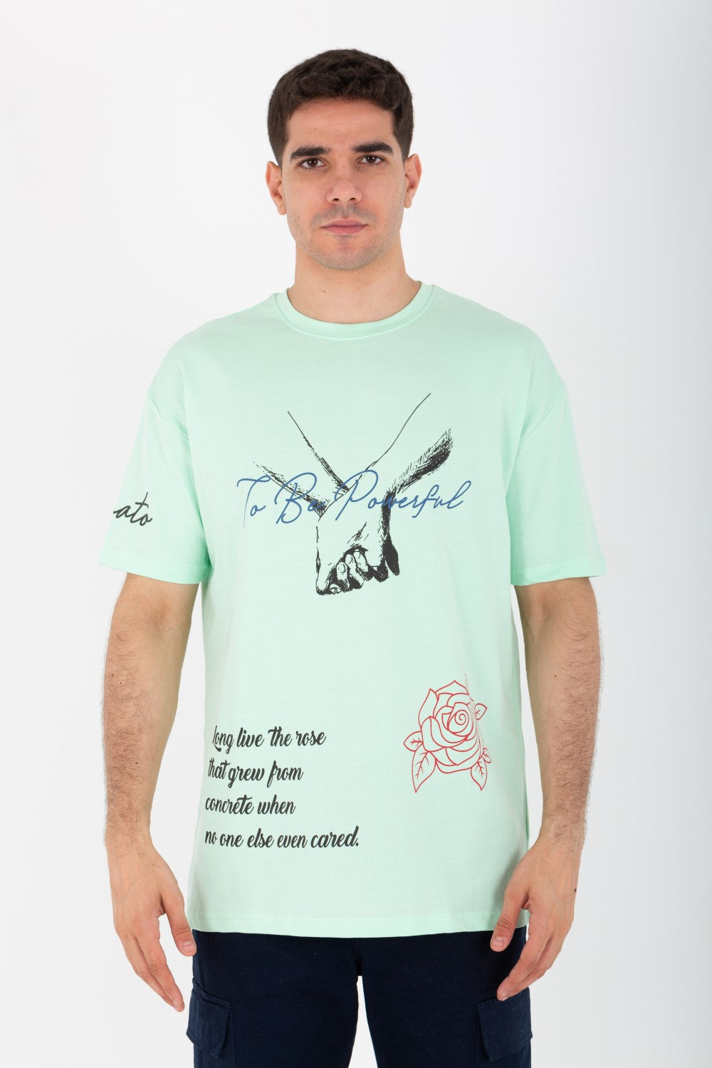 Mens Oversize Half Sleeve T-shirt Made Of High Quality Summer Melton Material