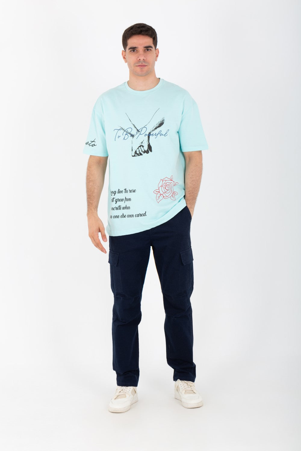 Mens Oversize Half Sleeve T-shirt Made Of High Quality Summer Melton Material