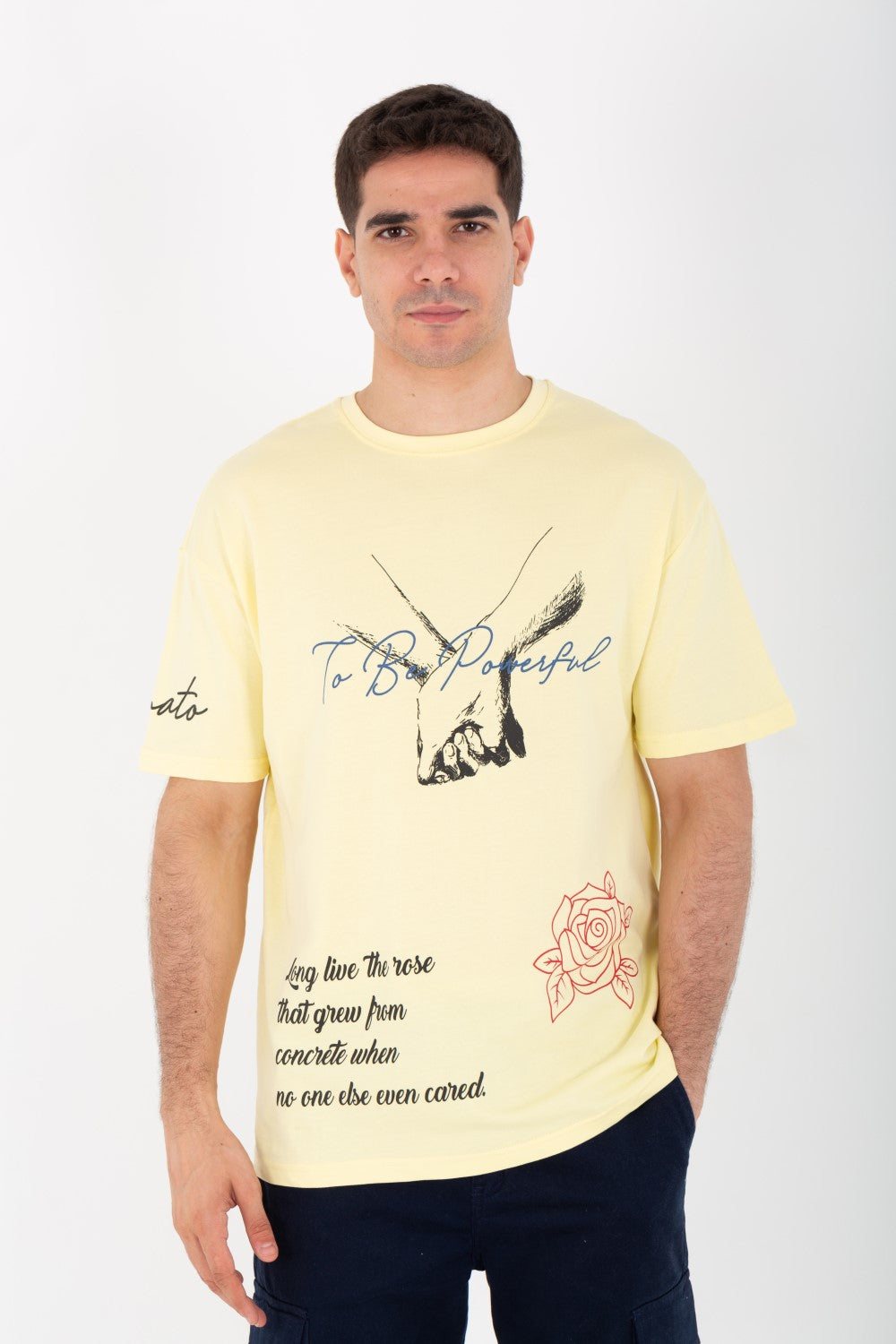 Mens Oversize Half Sleeve T-shirt Made Of High Quality Summer Melton Material