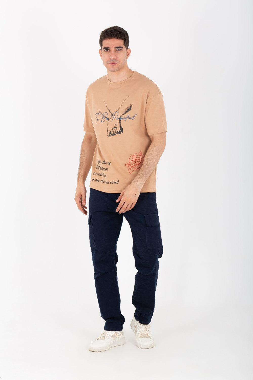 Mens Oversize Half Sleeve T-shirt Made Of High Quality Summer Melton Material
