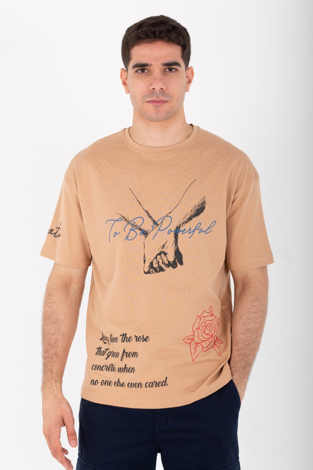 Mens Oversize Half Sleeve T-shirt Made Of High Quality Summer Melton Material