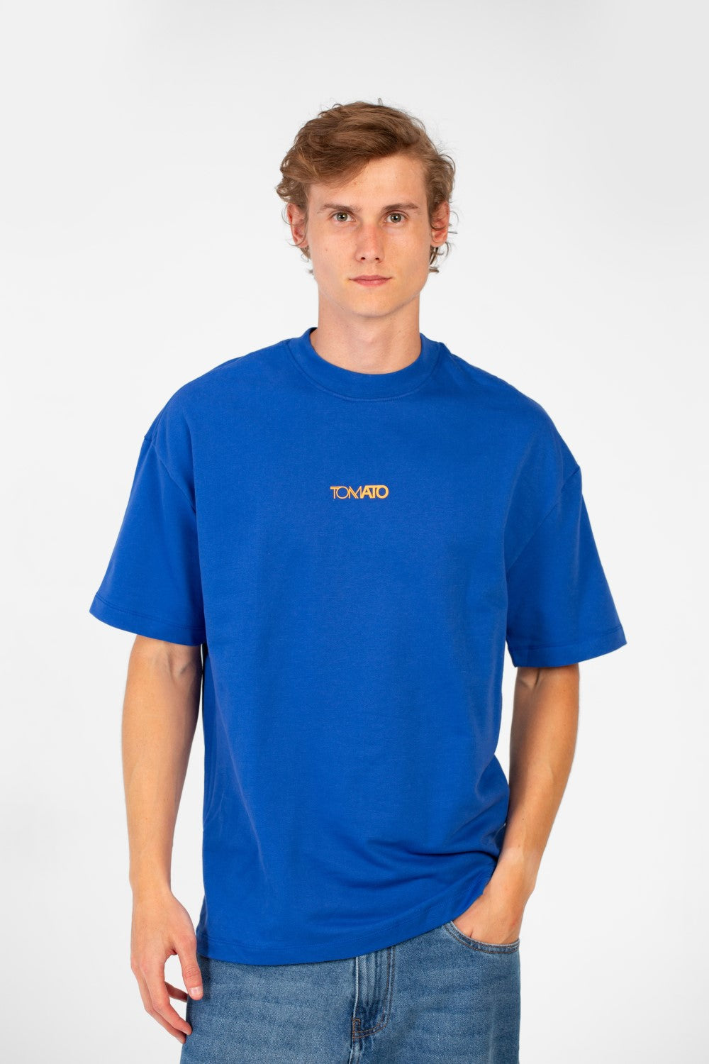 Men's Tomato Oversized Crew Neck Short Sleeve High Quality T-Shirt