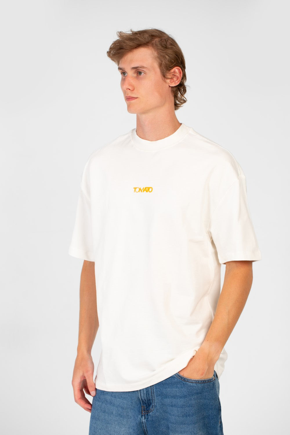 Men's Tomato Oversized Crew Neck Short Sleeve High Quality T-Shirt