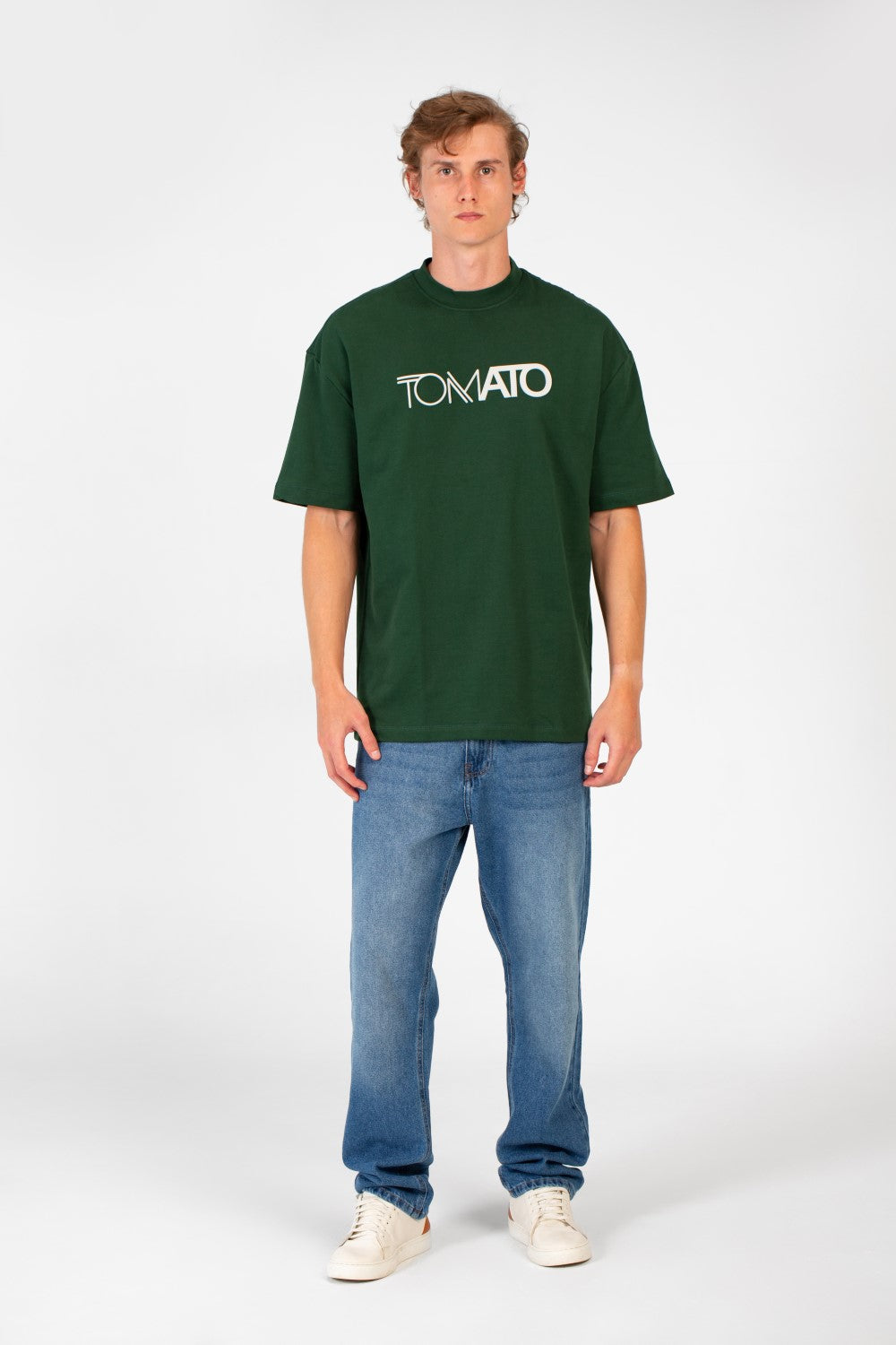 Men's Tomato Summer Milton Oversized Short Sleeve Crew Neck T-Shirt