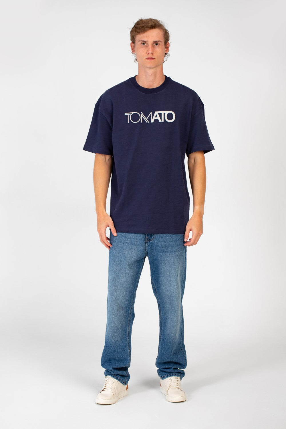 Men's Tomato Summer Milton Oversized Short Sleeve Crew Neck T-Shirt