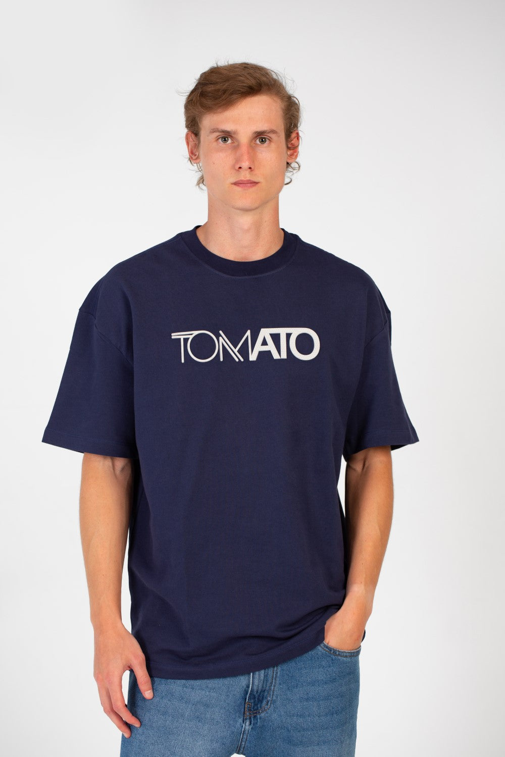 Men's Tomato Summer Milton Oversized Short Sleeve Crew Neck T-Shirt