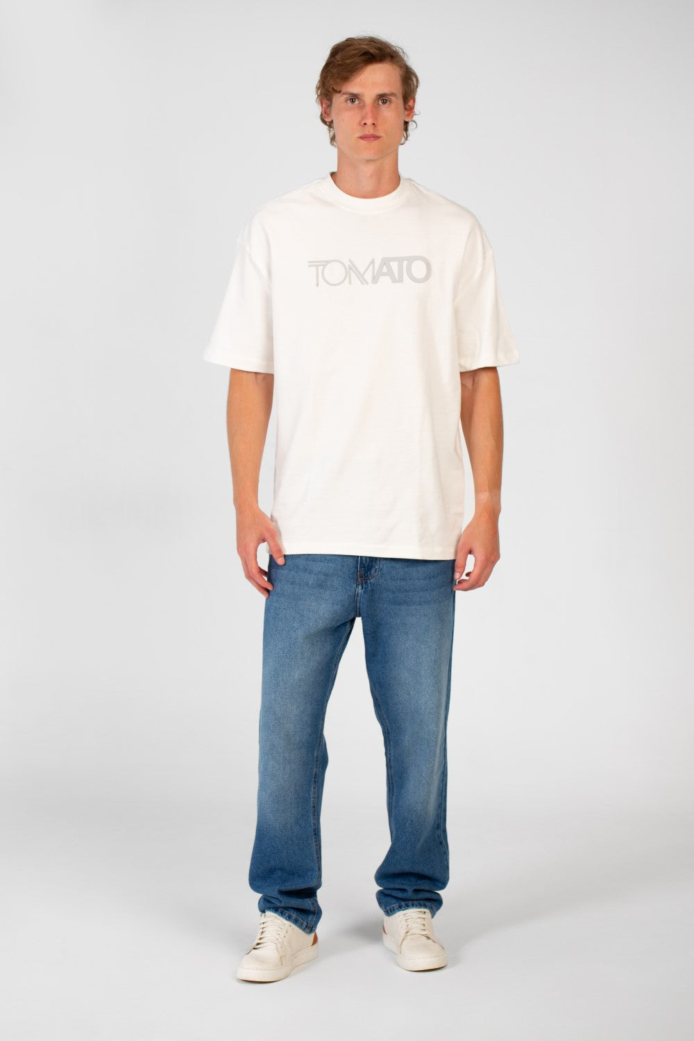 Men's Tomato Summer Milton Oversized Short Sleeve Crew Neck T-Shirt