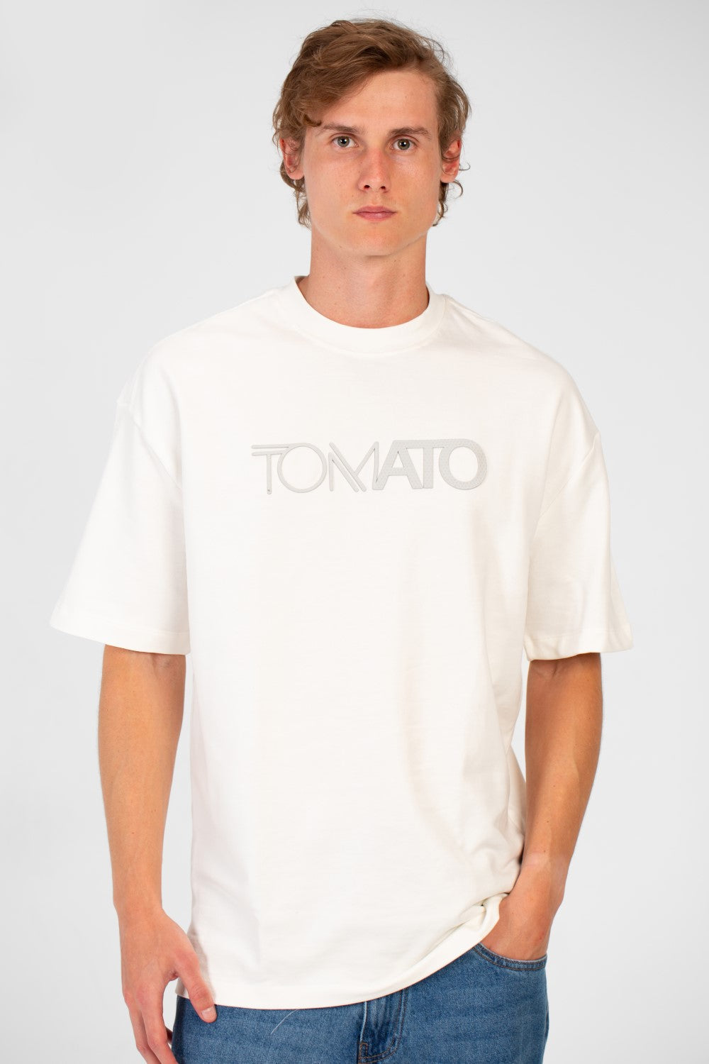 Men's Tomato Summer Milton Oversized Short Sleeve Crew Neck T-Shirt