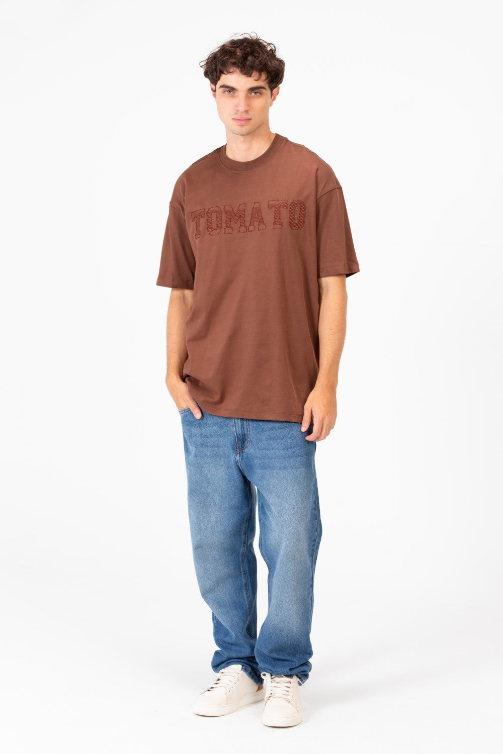 Men's Tomato Print Bolivar Oversized Short Sleeve T-Shirt