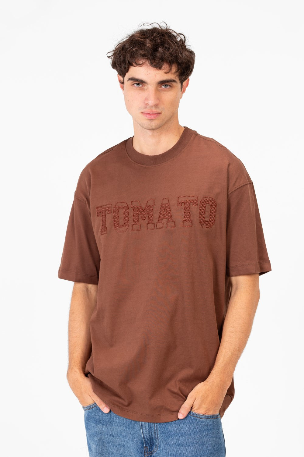 Men's Tomato Print Bolivar Oversized Short Sleeve T-Shirt