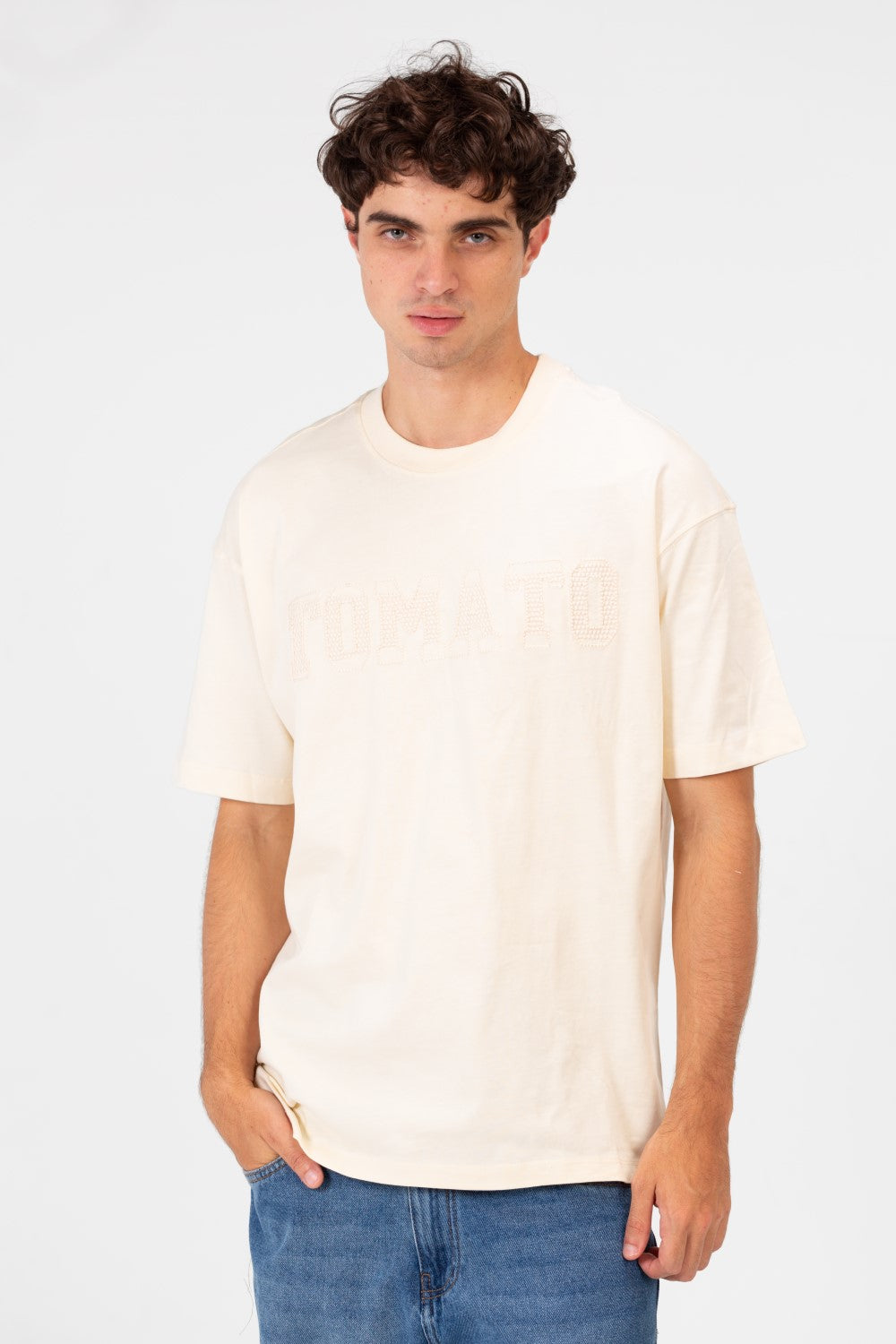 Men's Tomato Print Bolivar Oversized Short Sleeve T-Shirt