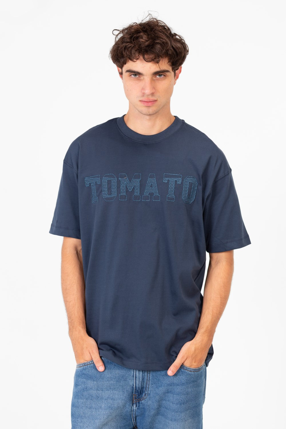 Men's Tomato Print Bolivar Oversized Short Sleeve T-Shirt