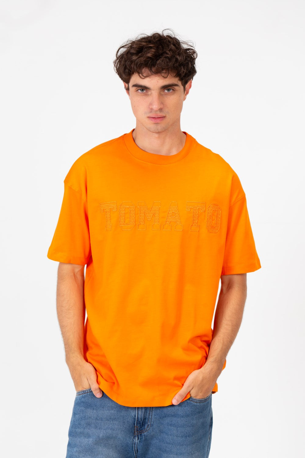 Men's Tomato Print Bolivar Oversized Short Sleeve T-Shirt