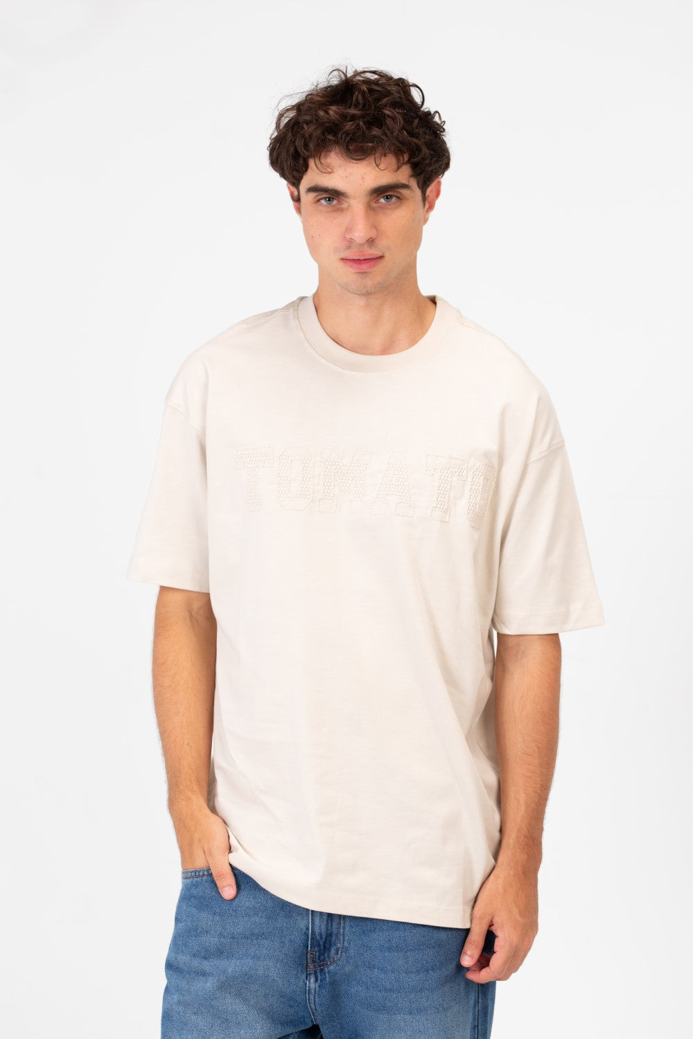 Men's Tomato Print Bolivar Oversized Short Sleeve T-Shirt